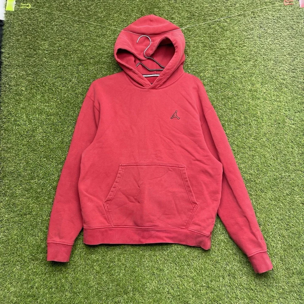 Air Jordan Hoodie Mens Medium Sweatshirt Sportswear Pullover Jumpman Y2K Red